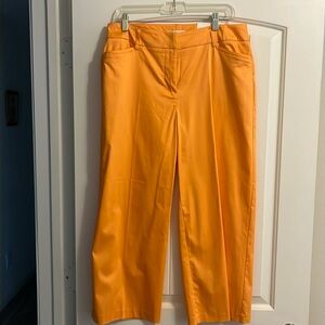 Orange Wide Leg Crop Pants